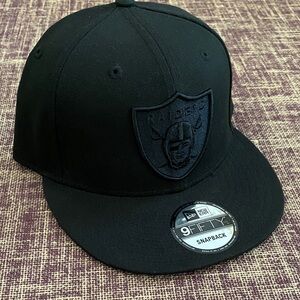 All Black Oakland Raiders Snapback New Era Cap